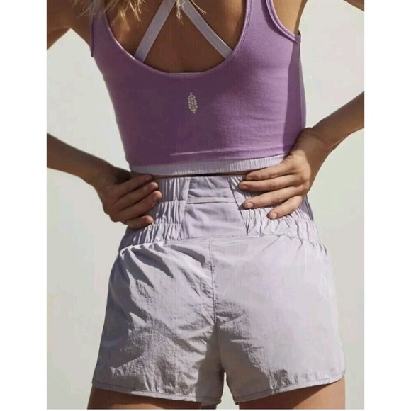 Free People Movement The Way Home Shorts Purple Lavender Size Small - Picture 3 of 8